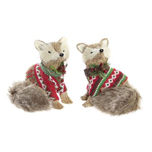 Décorations de Noël DKD Home Decor Polyester (16 x 18 x 21 cm) (2 Unités)