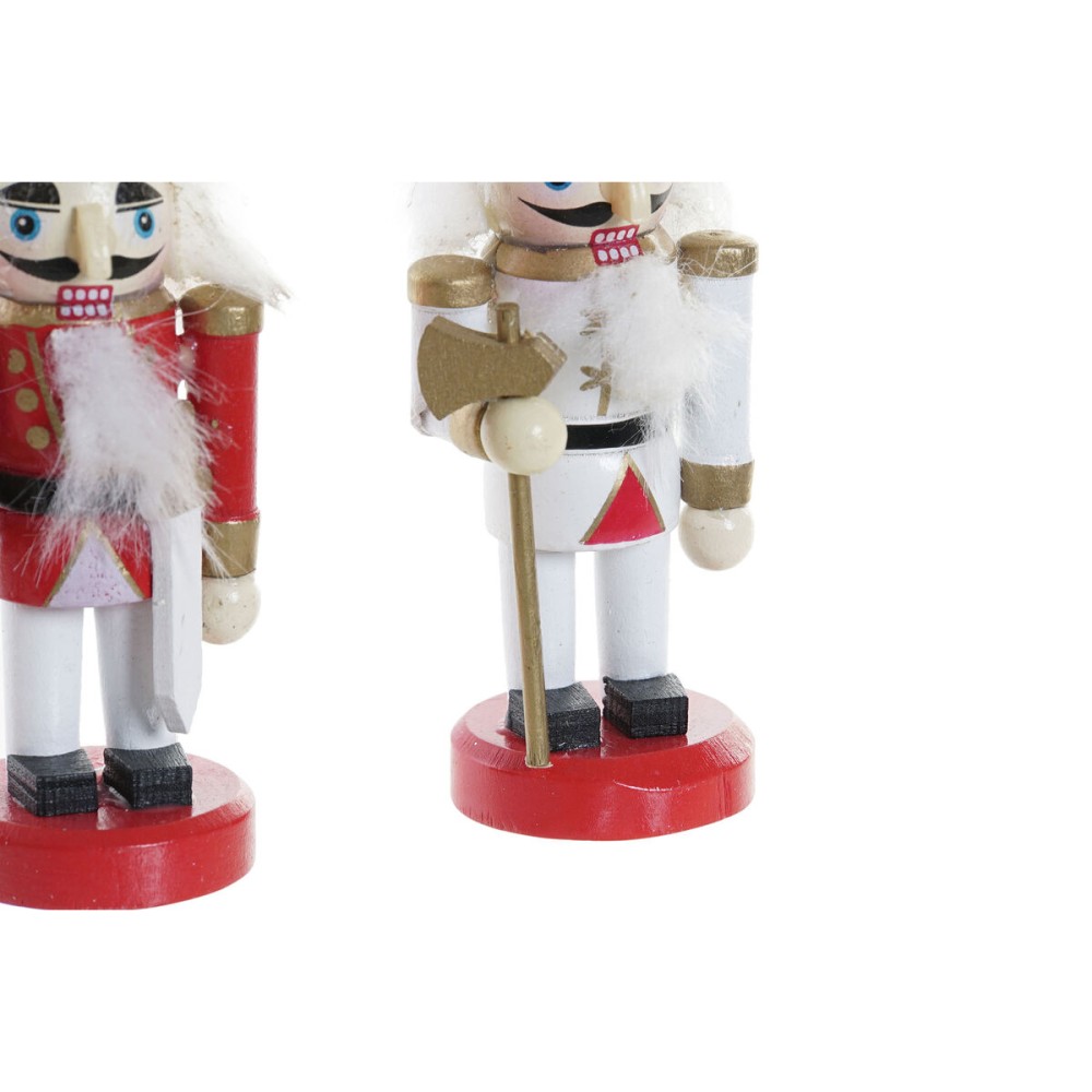 Décorations de Noël DKD Home Decor Bois Casse-Noisette (3 x 3 x 10 cm) (4 Unités)