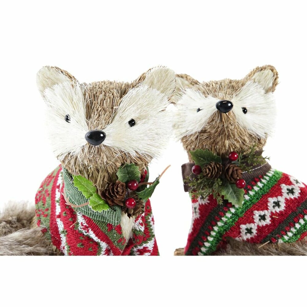 Décorations de Noël DKD Home Decor Polyester (16 x 18 x 21 cm) (2 Unités)