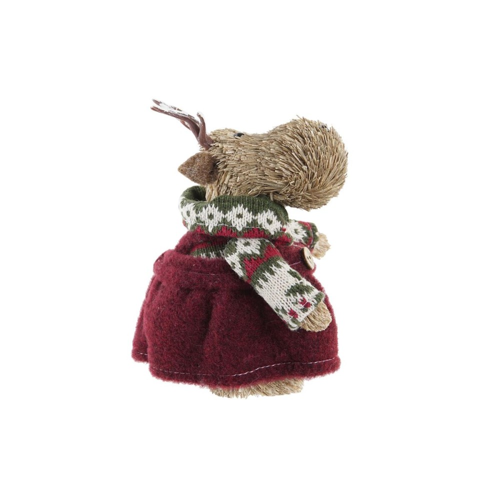 Weihnachtsschmuck DKD Home Decor Polyester Rentier (9 x 12 x 15 cm) (2 Stück)