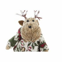 Décorations de Noël DKD Home Decor Polyester Renne (9 x 12 x 15 cm) (2 Unités)