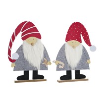 Décorations de Noël DKD Home Decor MDF Feutre (34 x 6 x 64 cm) (2 Unités)