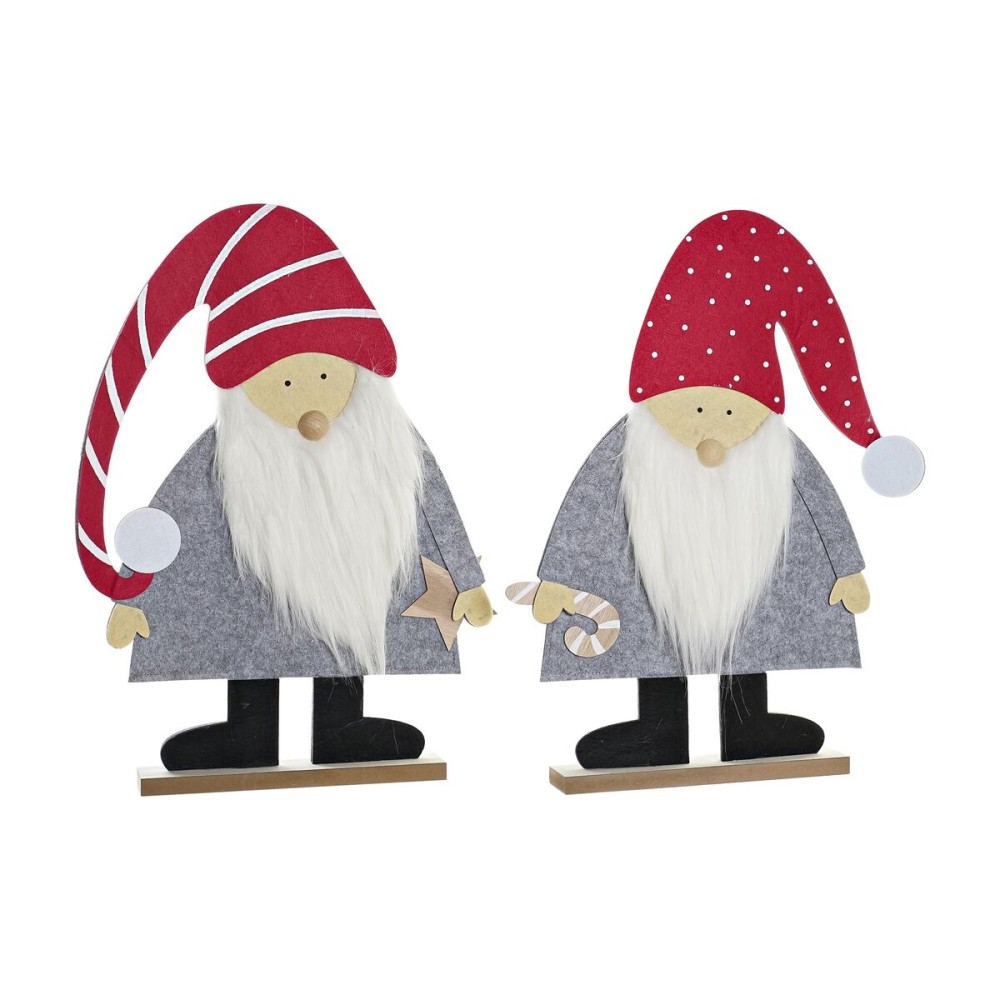 Décorations de Noël DKD Home Decor MDF Feutre (34 x 6 x 64 cm) (2 Unités)