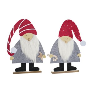 Décorations de Noël DKD Home Decor MDF Feutre (34 x 6 x 64 cm) (2 Unités)