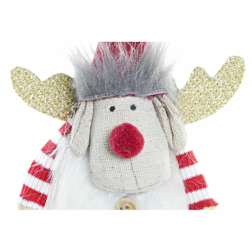 Décorations de Noël DKD Home Decor Polyester Renne (8 x 5 x 23 cm) (2 Unités)