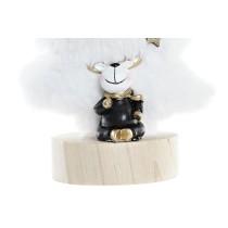 Weihnachtsschmuck DKD Home Decor natürlich Schwarz Baum Gold Weiß Harz Holz MDF (12 x 8 x 15,5 cm) (2 Stück)