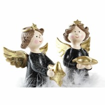 Décorations de Noël DKD Home Decor Résine Ange (8 x 9 x 20 cm) (2 Unités)