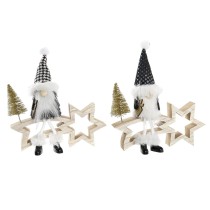 Weihnachtsstern DKD Home Decor Polyester MDF Stern (2 Stück) (18 x 6 x 19 cm)