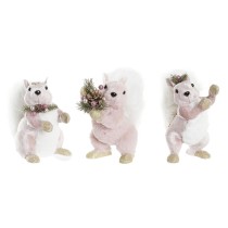 Décorations de Noël DKD Home Decor Polyester Écureuil (13 x 16 x 21 cm) (3) (3 Unités)