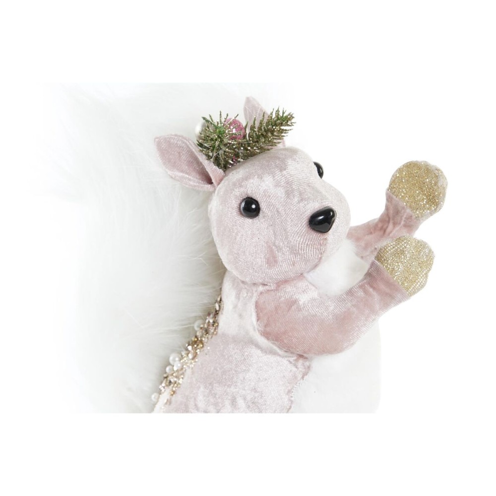 Weihnachtsschmuck DKD Home Decor Polyester Eichhörnchen (13 x 16 x 21 cm) (3) (3 Stück)