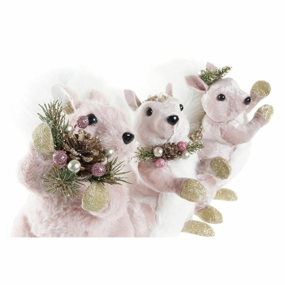 Décorations de Noël DKD Home Decor Polyester Écureuil (13 x 16 x 21 cm) (3) (3 Unités)