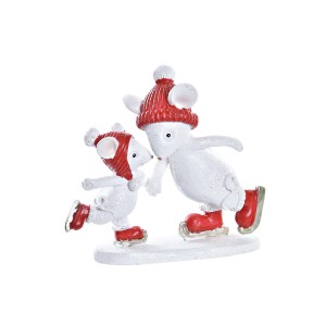 Weihnachtsschmuck DKD Home Decor Mouse Harz (9,5 x 3,5 x 9 cm)