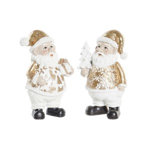 Weihnachtsschmuck DKD Home Decor Gold Harz Weihnachtsmann (8 x 6 x 13,5 cm) (2 Stück)