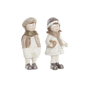 Weihnachtsschmuck DKD Home Decor Harz Kinder (6,5 x 5 x 14 cm) (2 Stück)