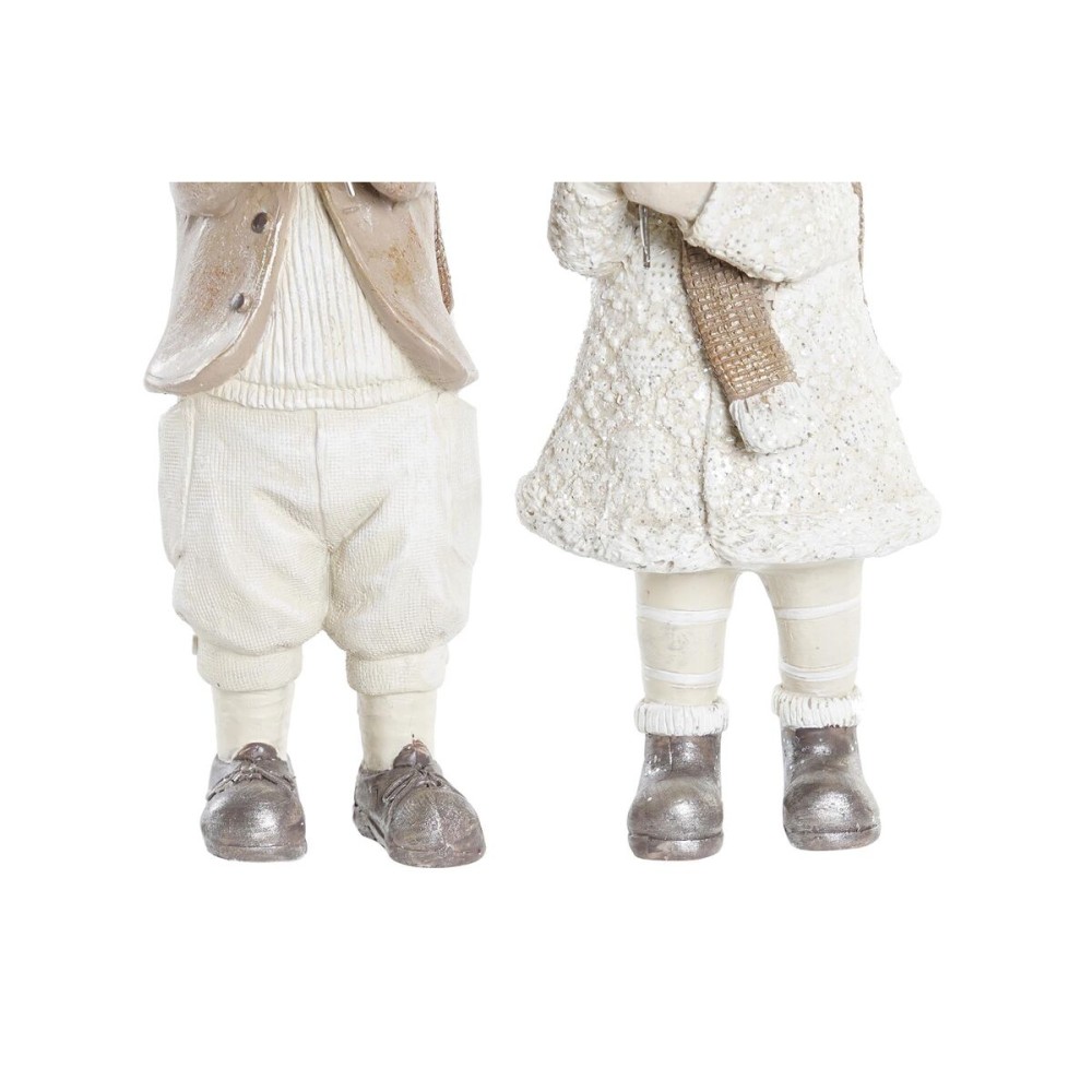 Décorations de Noël DKD Home Decor Résine Enfants (9 x 6 x 19,5 cm) (2 Unités)