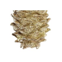 Weihnachtsschmuck DKD Home Decor Silberfarben Gold Ananas Harz (13 x 7,5 x 7,5 cm) (3 Stück)