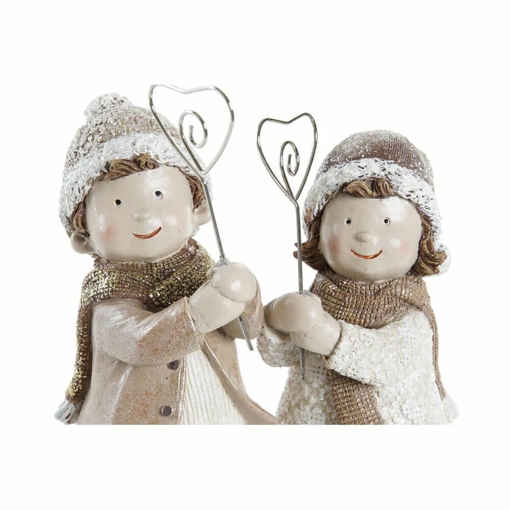 Décorations de Noël DKD Home Decor Résine Enfants (9 x 6 x 19,5 cm) (2 Unités)