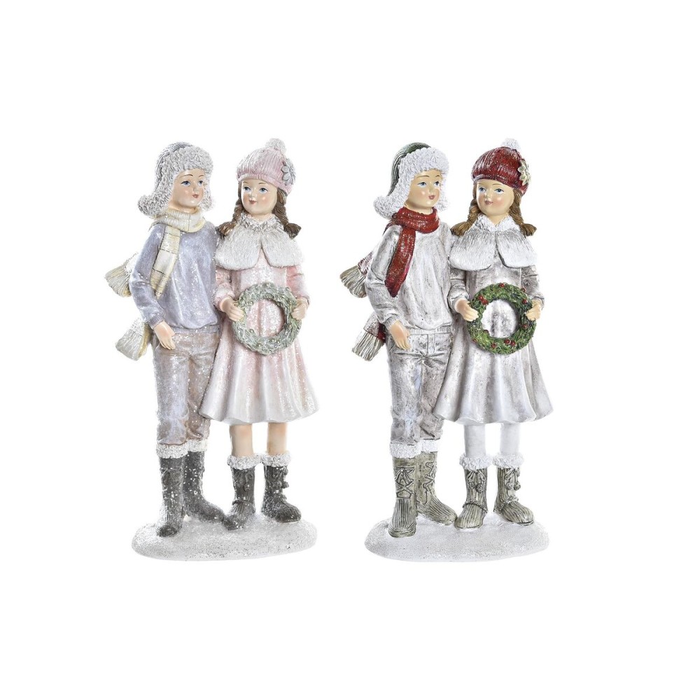 Weihnachtsschmuck DKD Home Decor Harz Ehepaar (10,5 x 7 x 20,5 cm) (2 Stück)