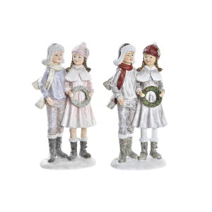 Weihnachtsschmuck DKD Home Decor Harz Ehepaar (10,5 x 7 x 20,5 cm) (2 Stück)