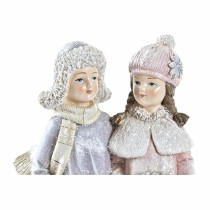 Weihnachtsschmuck DKD Home Decor Harz Ehepaar (10,5 x 7 x 20,5 cm) (2 Stück)