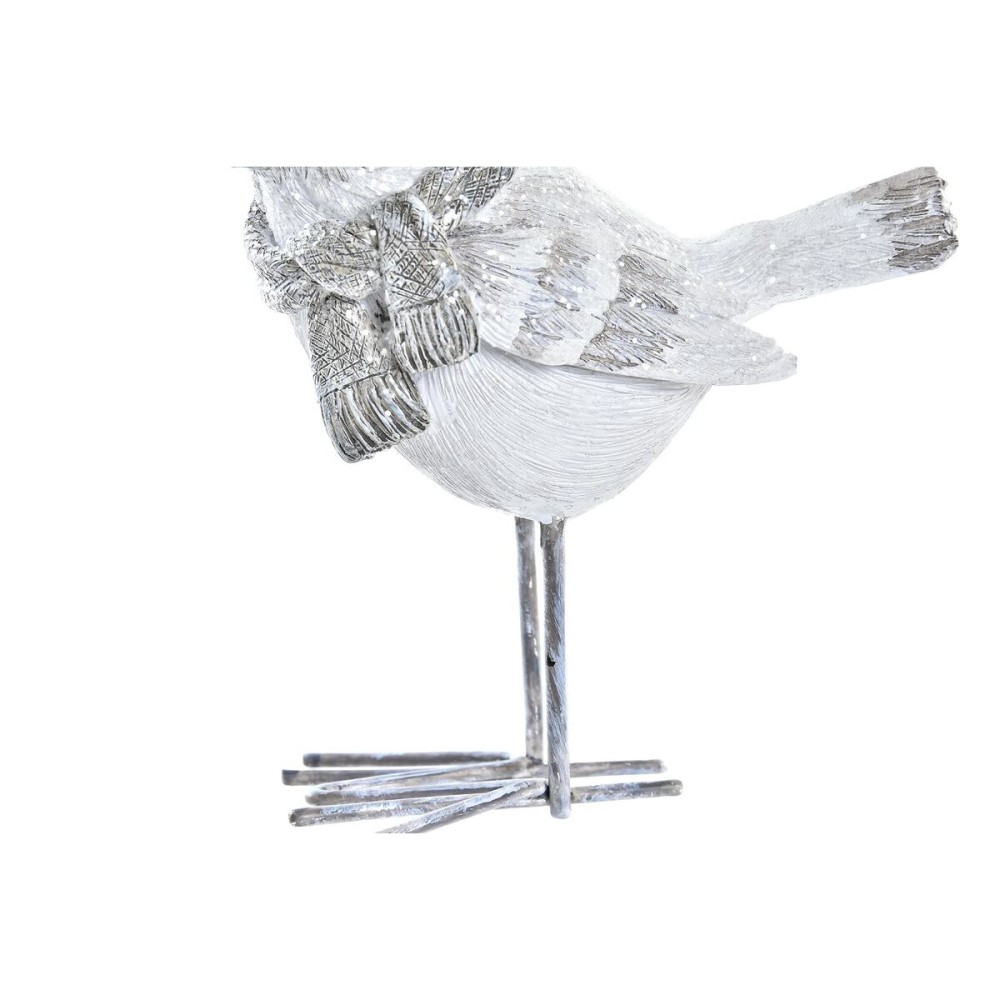 Weihnachtsschmuck DKD Home Decor Harz Fugl (10,5 x 5,5 x 10,5 cm) (2 Stück)