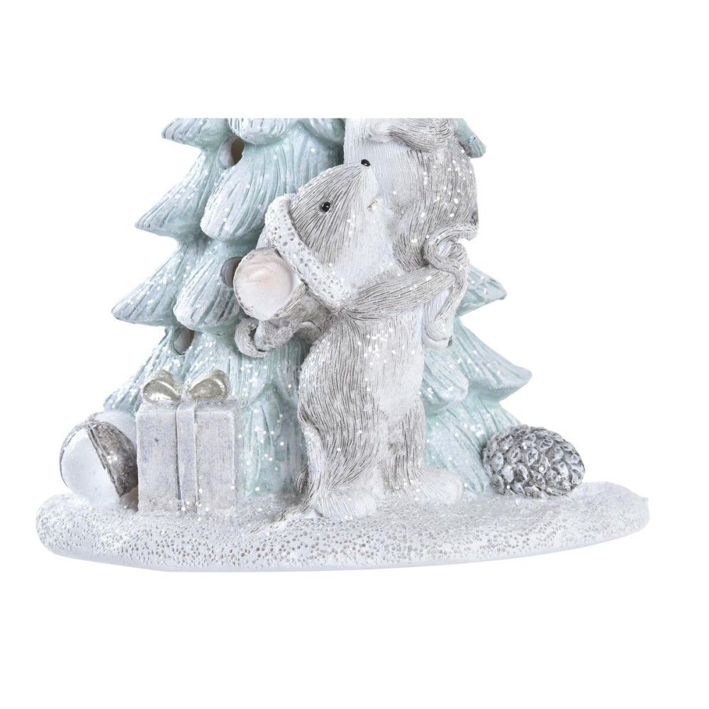 Décorations de Noël DKD Home Decor Souris Résine (13 x 8,5 x 16 cm) (2 Unités)