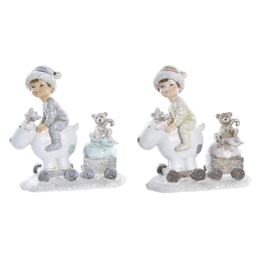 Weihnachtsschmuck DKD Home Decor Harz Kinder (13 x 6 x 13,5 cm) (2 Stück)