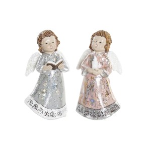 Weihnachtsschmuck DKD Home Decor Harz Engel (7 x 5 x 13 cm) (2 Stück)