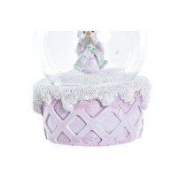 Bonhomme de Neige DKD Home Decor Blanc Rose 7 x 7 x 9 cm (2 Unités)
