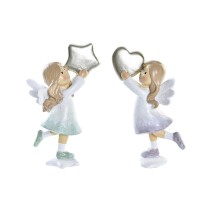 Weihnachtsschmuck DKD Home Decor Harz Engel (6 x 5,5 x 11,5 cm) (2 Stück)