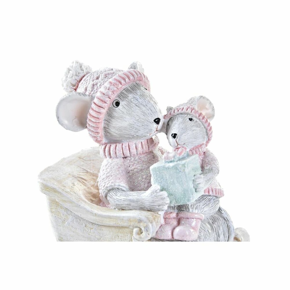 Weihnachtsschmuck DKD Home Decor Mouse Harz (8 x 5,5 x 10 cm)