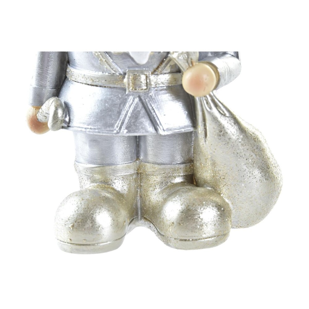 Weihnachtsschmuck DKD Home Decor Silberfarben Gold Weiß Harz (8,5 x 6 x 14,5 cm) (2 Stück)