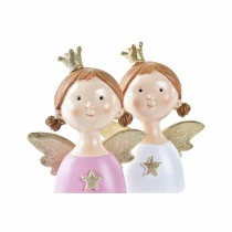 Weihnachtsschmuck DKD Home Decor Harz Engel (9 x 5 x 12 cm) (2 Stück)