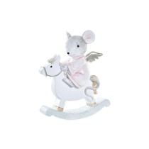 Décorations de Noël DKD Home Decor Souris Résine (9,5 x 4 x 11 cm)