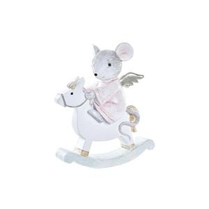 Christmas bauble DKD Home Decor Mouse Resin (9,5 x 4 x 11 cm)
