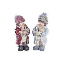 Weihnachtsschmuck DKD Home Decor Polyester Harz Kinder (15 x 12 x 35 cm) (2 Stück)