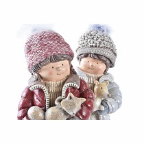 Weihnachtsschmuck DKD Home Decor Polyester Harz Kinder (15 x 12 x 35 cm) (2 Stück)