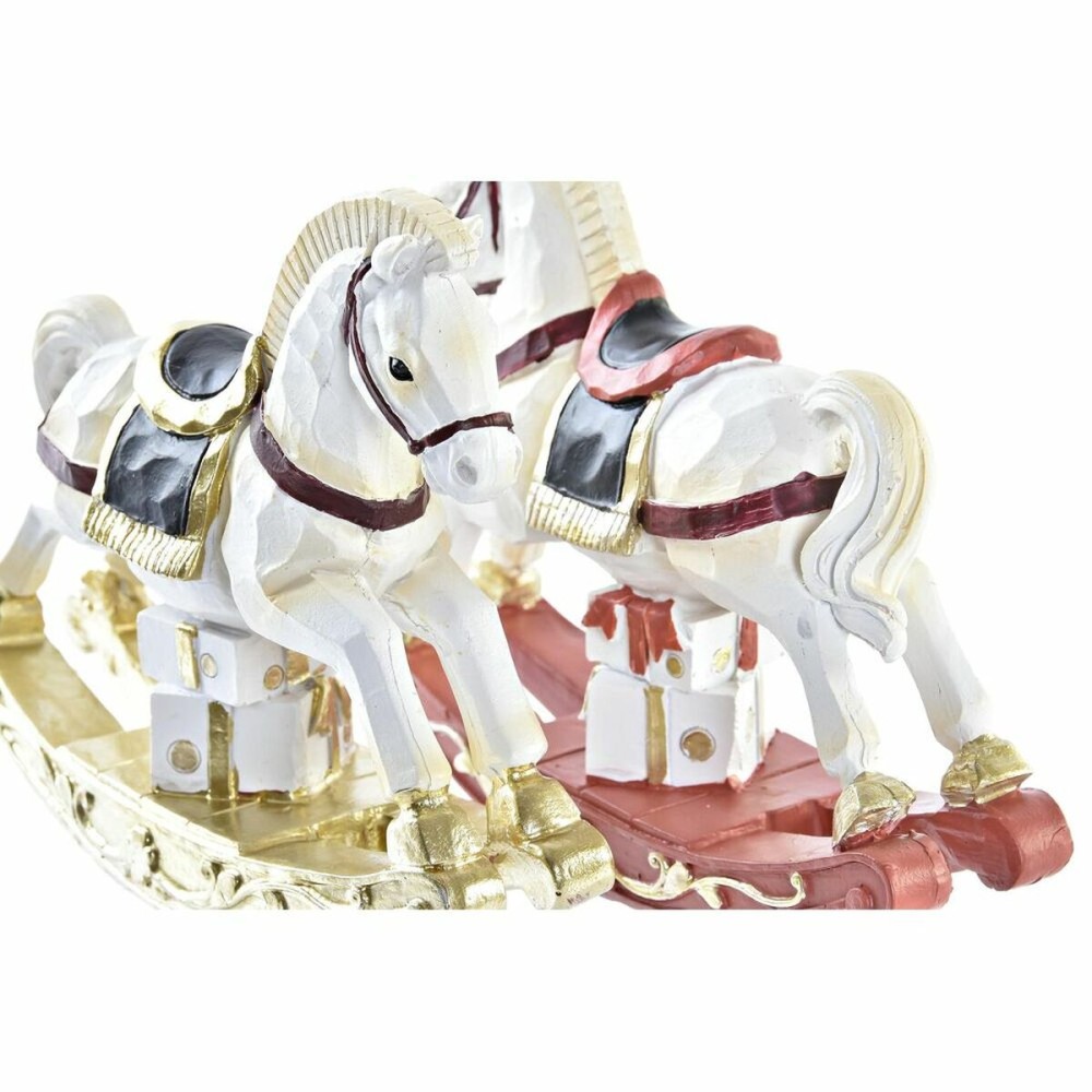 Décorations de Noël DKD Home Decor Cheval Résine (14 x 4 x 11 cm) (2 Unités)