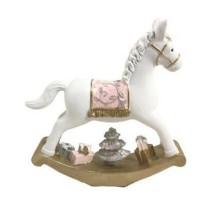 Weihnachtsschmuck DKD Home Decor Pferd Harz (14 x 3,5 x 14 cm) (2 Stück)