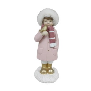 Weihnachtsschmuck DKD Home Decor Harz Mädchen (4 x 4 x 9,5 cm) (2 Stück)