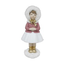 Décorations de Noël DKD Home Decor Résine Filles (4 x 4 x 9,5 cm) (2 Unités)