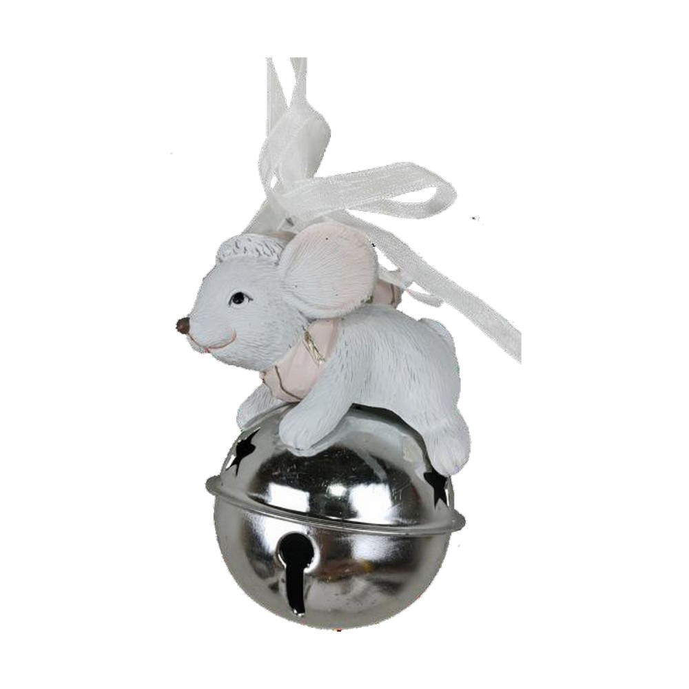 Weihnachtsschmuck DKD Home Decor Mouse Harz (7 x 4,5 x 9 cm) (6 Stück)