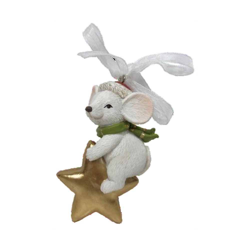 Weihnachtsschmuck DKD Home Decor Mouse Harz (7 x 4,5 x 9 cm) (6 Stück)