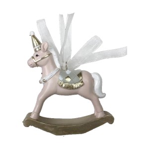 Weihnachtsschmuck DKD Home Decor Pferd Harz (6,5 x 3 x 9 cm) (2 Stück)