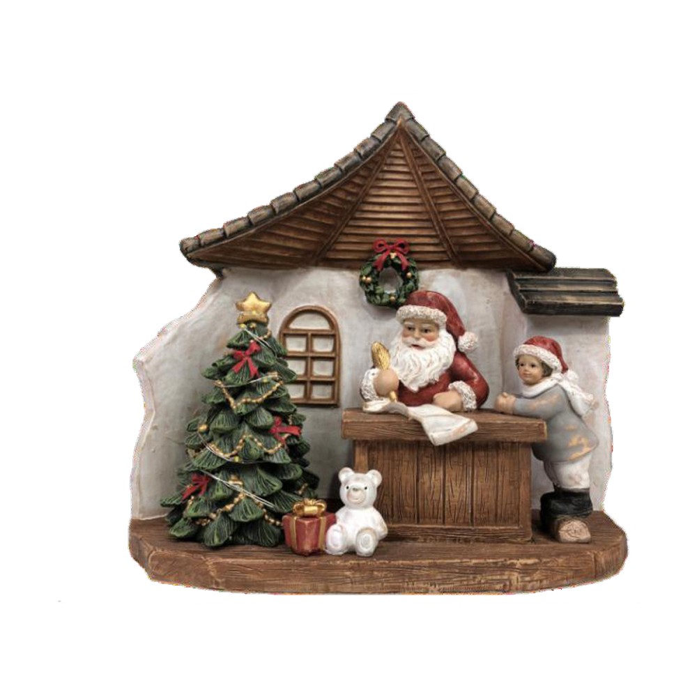 Weihnachtsschmuck DKD Home Decor Harz Weihnachtsmann (19 x 9,5 x 18 cm) (2 Stück)