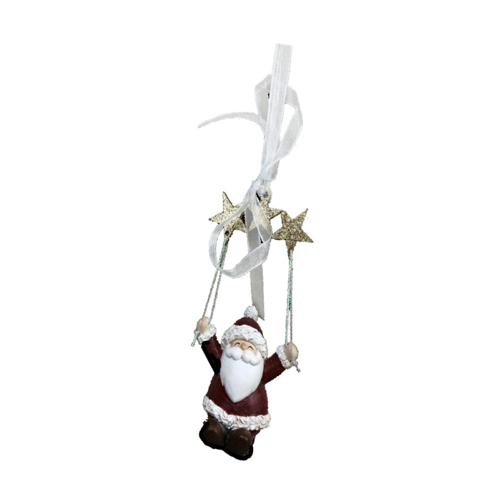 Décorations de Noël DKD Home Decor Résine Père Noël (6,5 x 4 x 13,5 cm) (6 Unités)