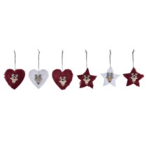 Weihnachtsdekoration Set DKD Home Decor Polyester (21 x 8 x 1 cm) (8 cm) (2 Stück)