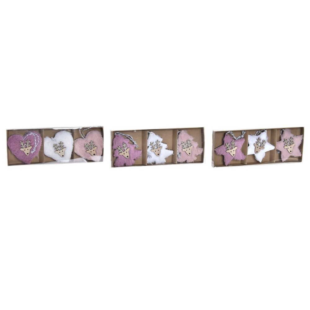 Christmas Decorations Set DKD Home Decor Polyester (22 x 8 x 1 cm) (3 Units)