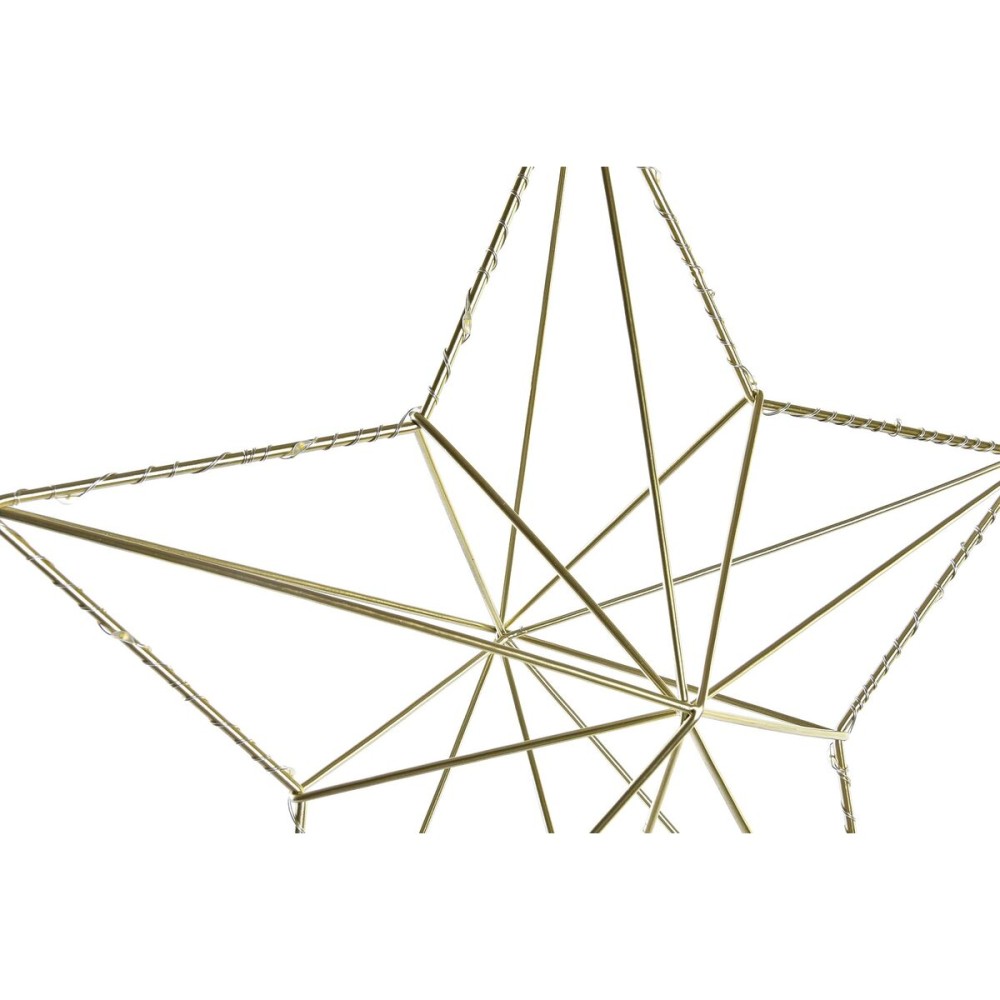 Weihnachtsschmuck DKD Home Decor Silberfarben Gold Metall Stern (2 Stück) (30 x 11 x 30 cm)