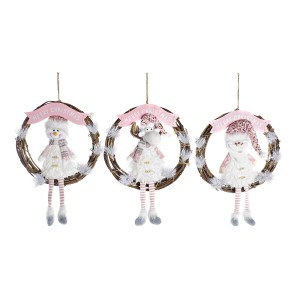 Décorations de Noël DKD Home Decor Rotin (37 x 10 x 38 cm) (3 Unités)